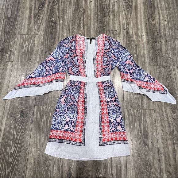 BCBG Maxazria Jenissa Blossom Kimono Sleeve Wrap Dress - Picture 5 of 11